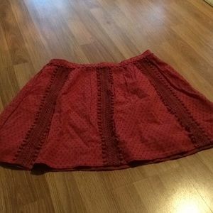 J Crew fitted Swiss raspberry skirt